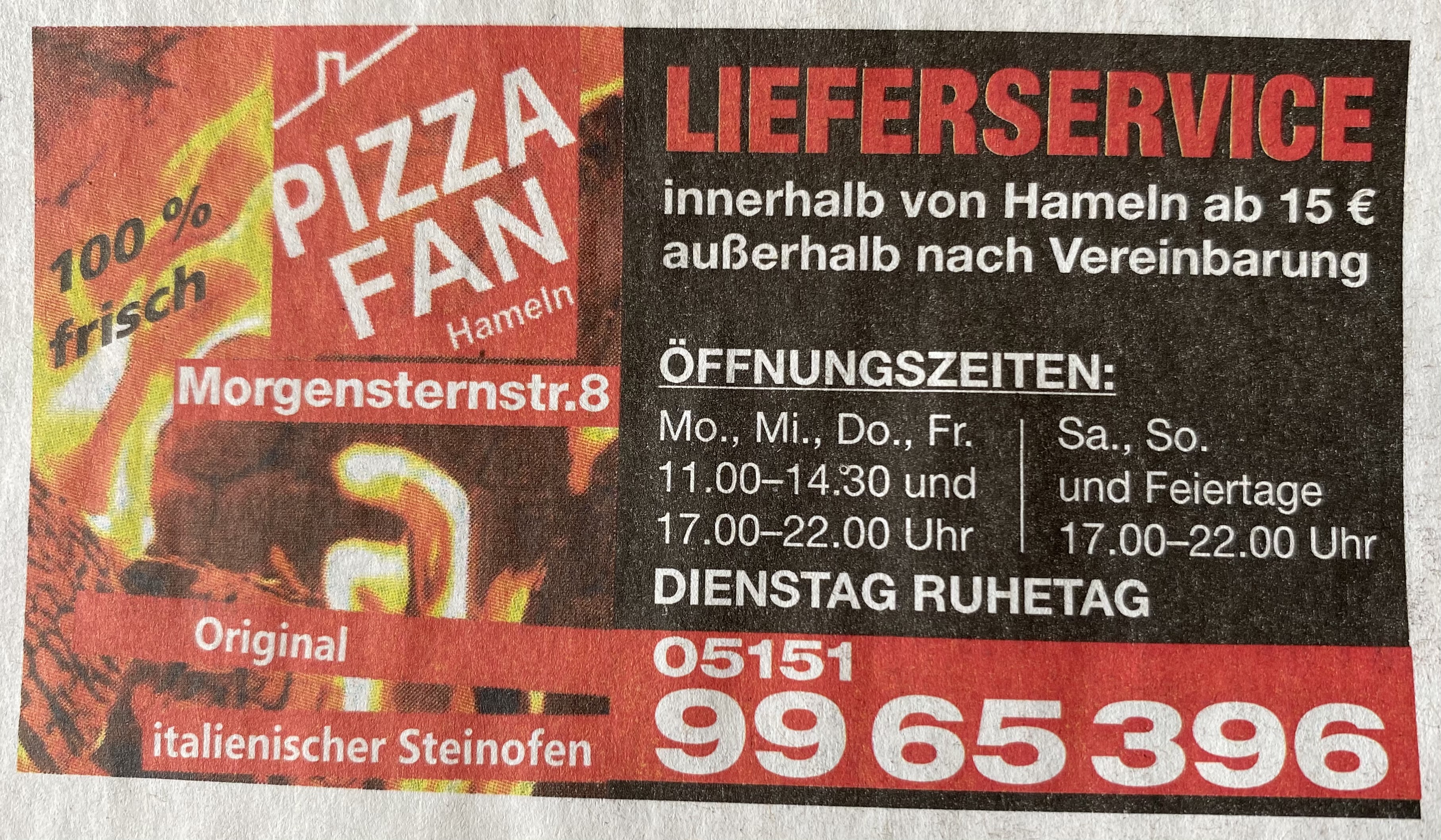 Bild 1 Pizza Fan in Hameln