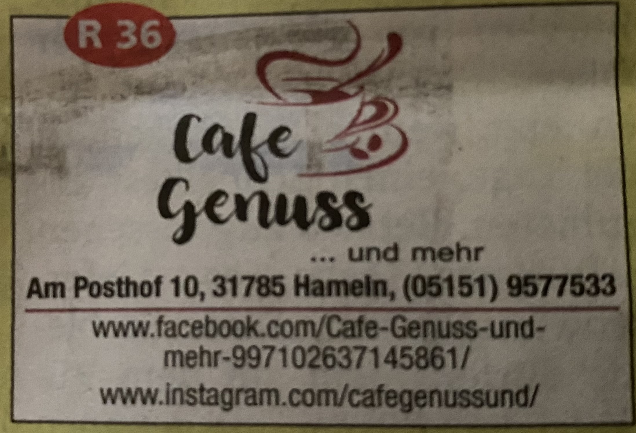 Bild 1 Cafe Genuss und mehr in Hameln