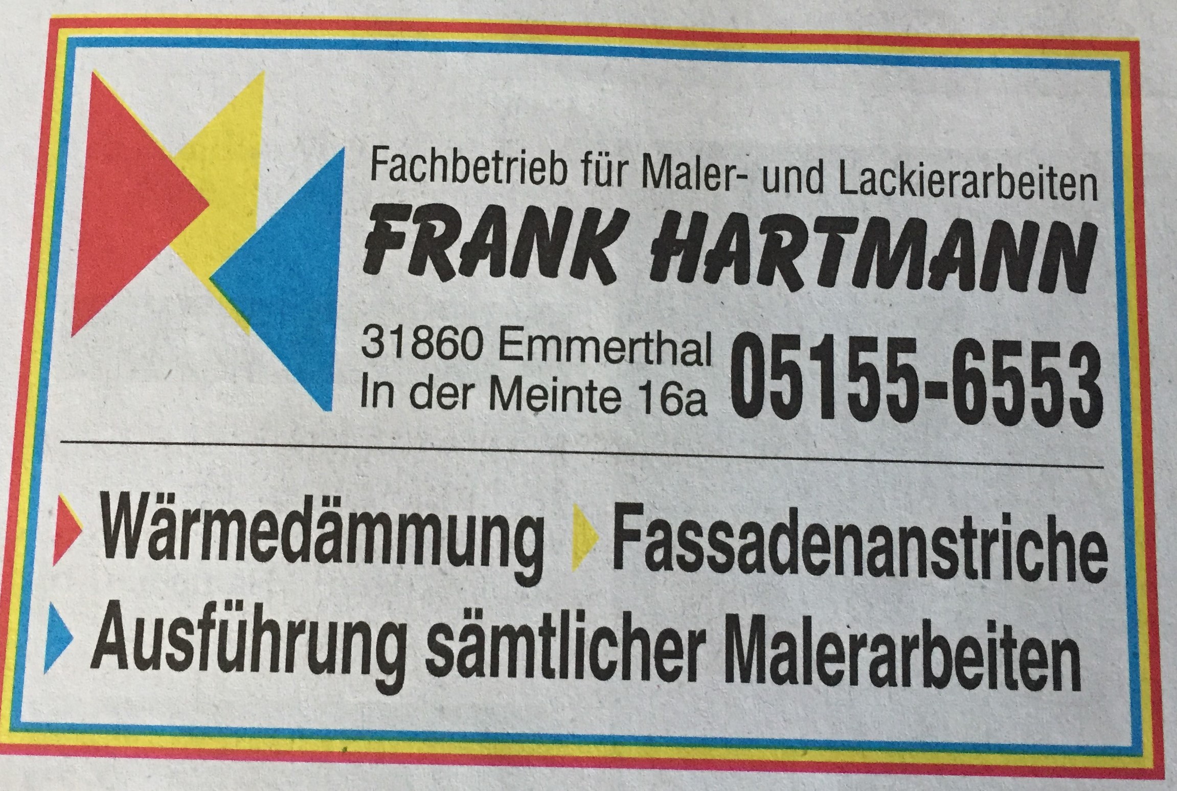 Bild 1 Hartmann Frank Malerbetrieb in Emmerthal