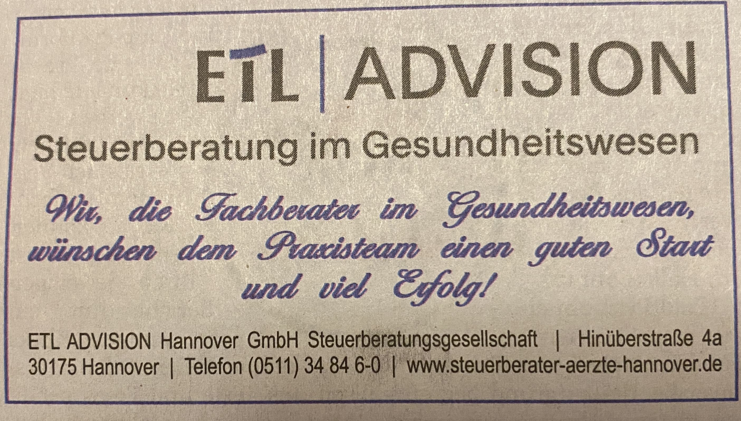 Bild 1 ETL ADVISION Hannover GmbH Steuerberatungsgesellschaft in Hannover