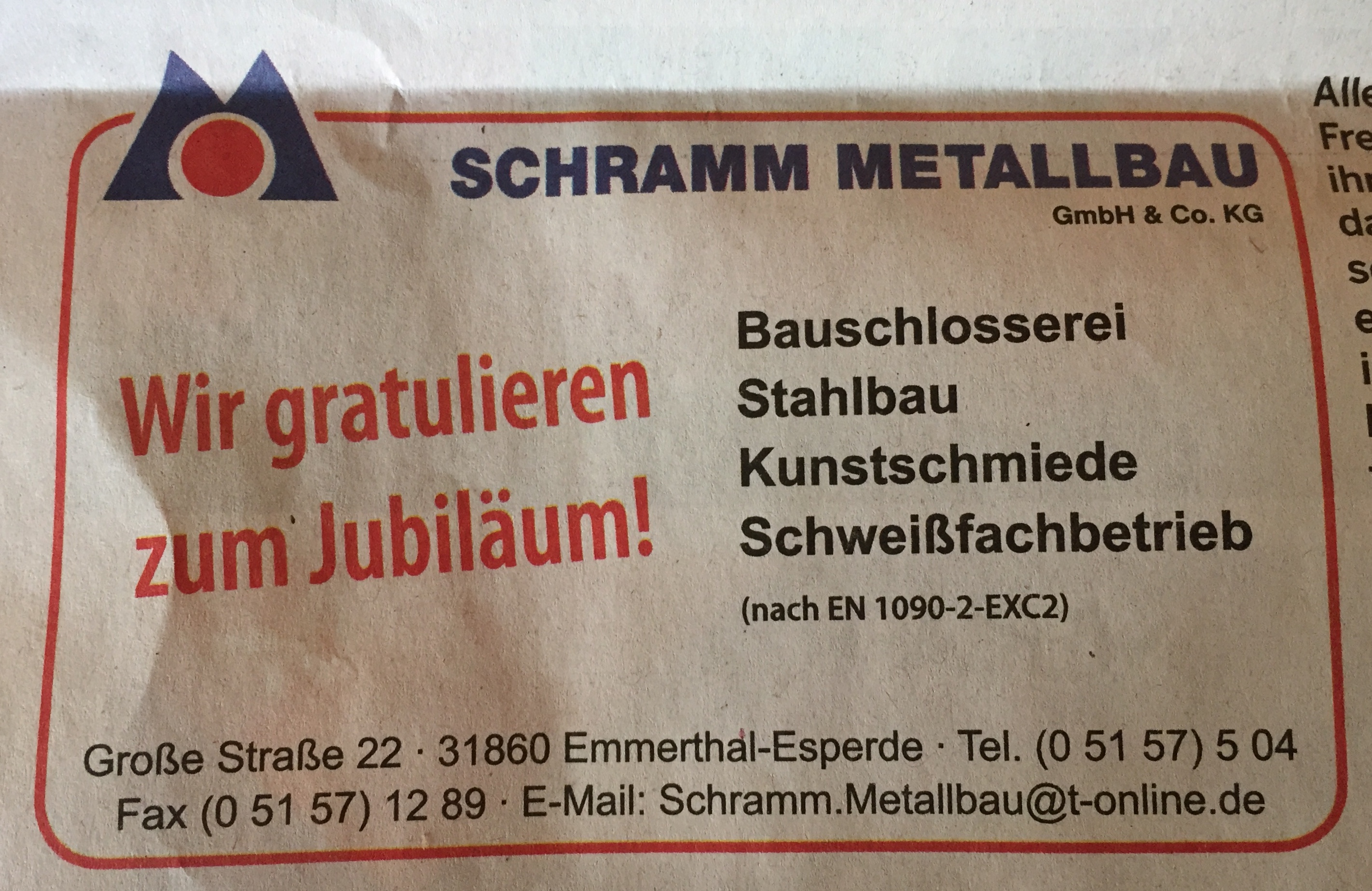 Bild 1 Schramm Metallbau GmbH & Co. KG in Emmerthal
