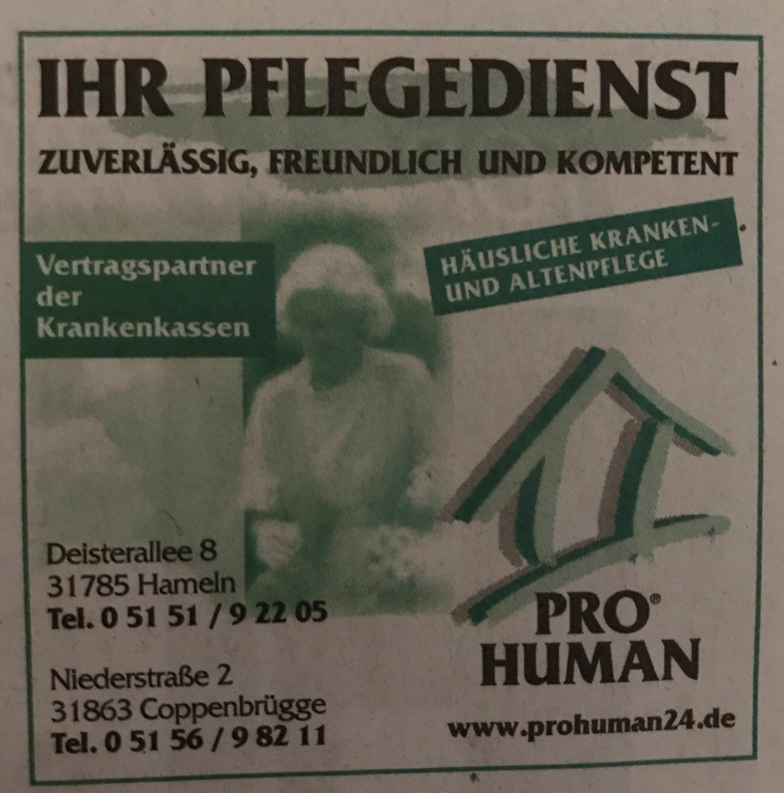 Bild 1 Pro Human Häusliche Kranken- in Coppenbrügge