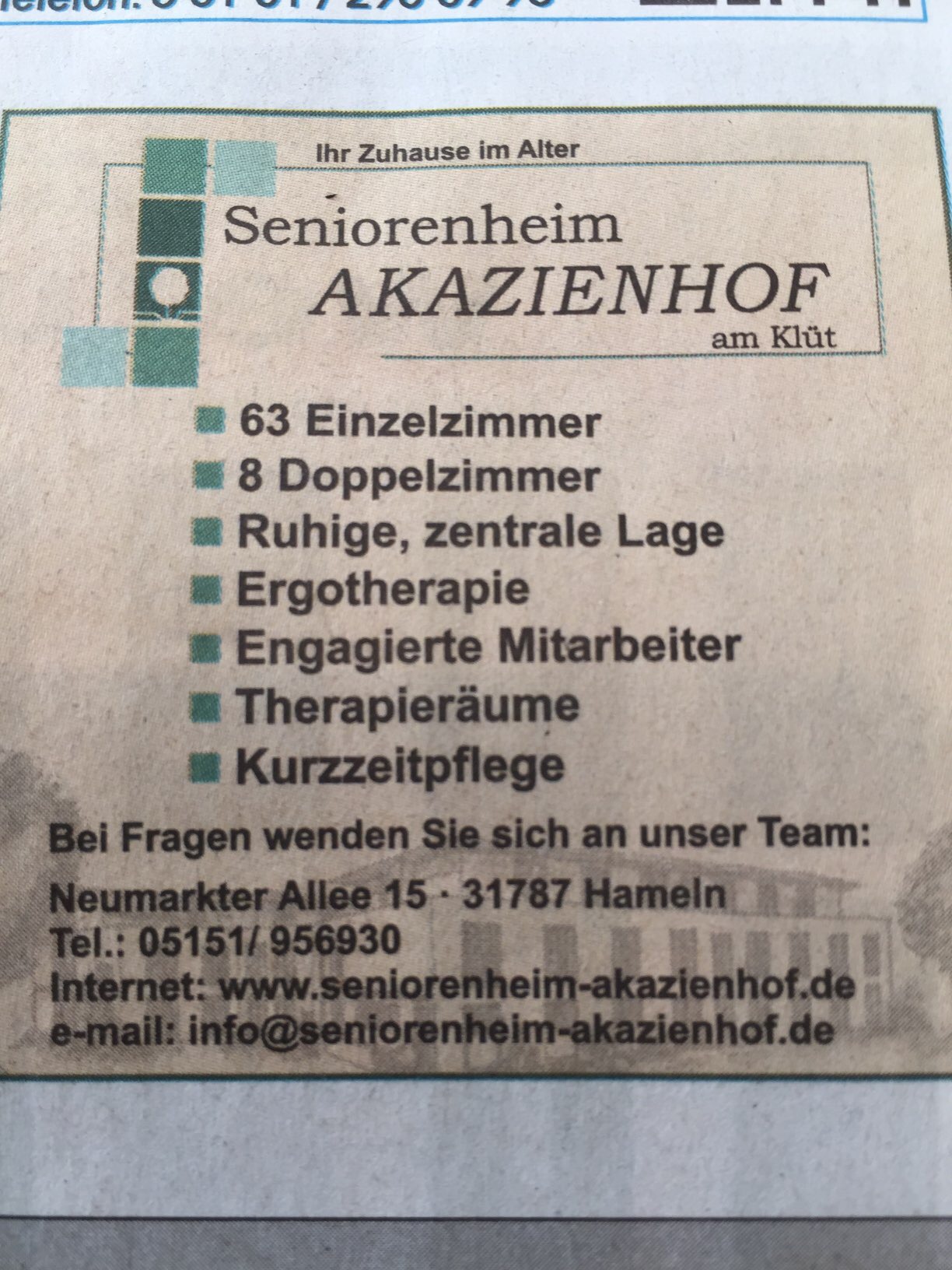 Bild 5 Senioren Heim Akazienhof am Klüt GmbH in Hameln