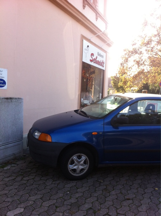 Parkplatz vor die Tür