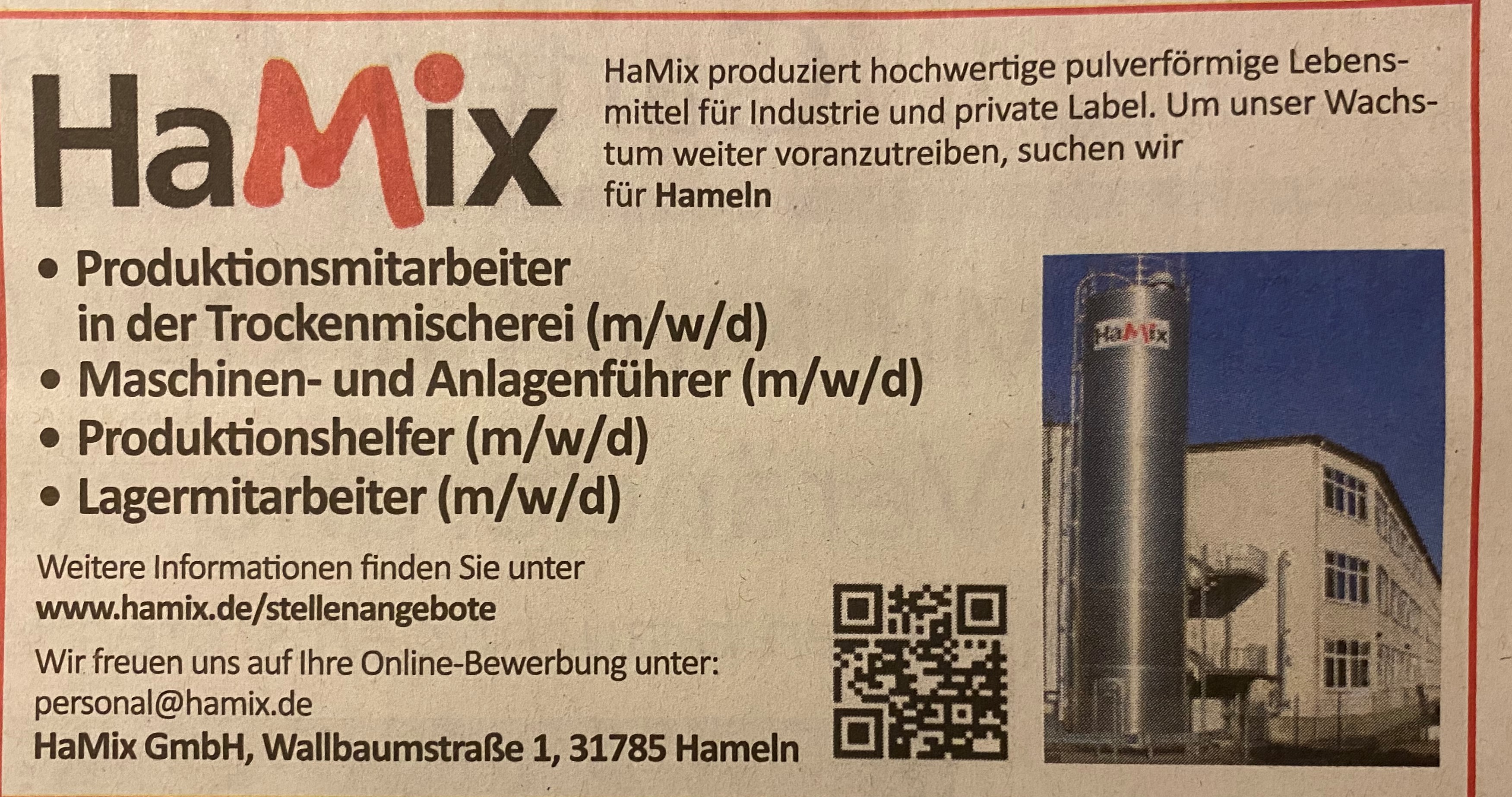 Bild 1 HaMix GmbH in Hameln