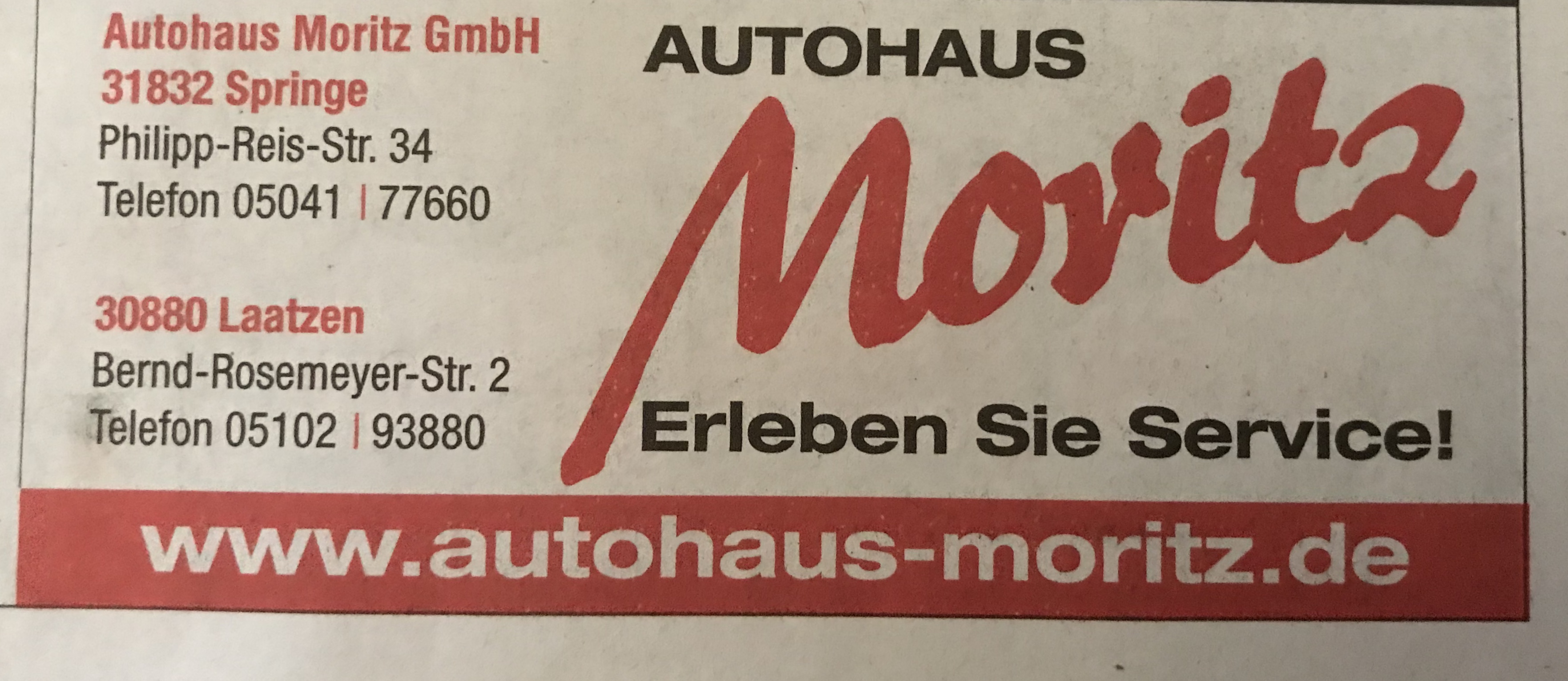 Bild 1 Autohaus MORITZ GmbH in Springe