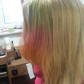 Regenbogen Farben mit Harkreide