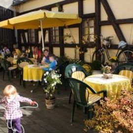 Töpfer Cafe in der Heydekeramik Dachterrasse 