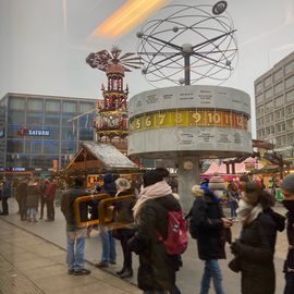 Urania-Weltzeituhr auf dem Alex in Berlin