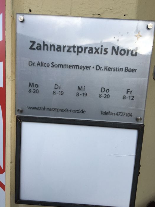 Zahnarztpraxis Nord - Dr. Alice Sommermeyer, Dr. Kerstin Beer