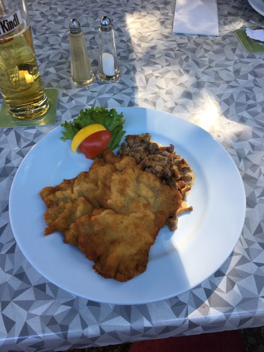 wienerschnitzel mit pfifferlingen 