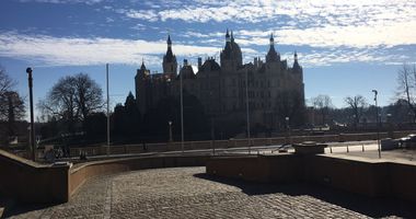 Schweriner Schloss in Schwerin in Mecklenburg