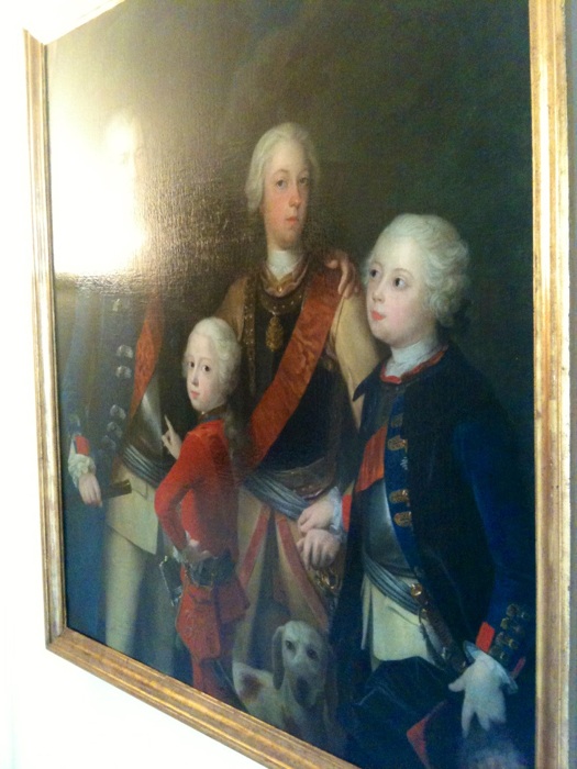 Die S&ouml;hne Friedrich Wilhelm I. um 1737: Friedrich, August Ferdinand, August Wilhelm, Heinrich