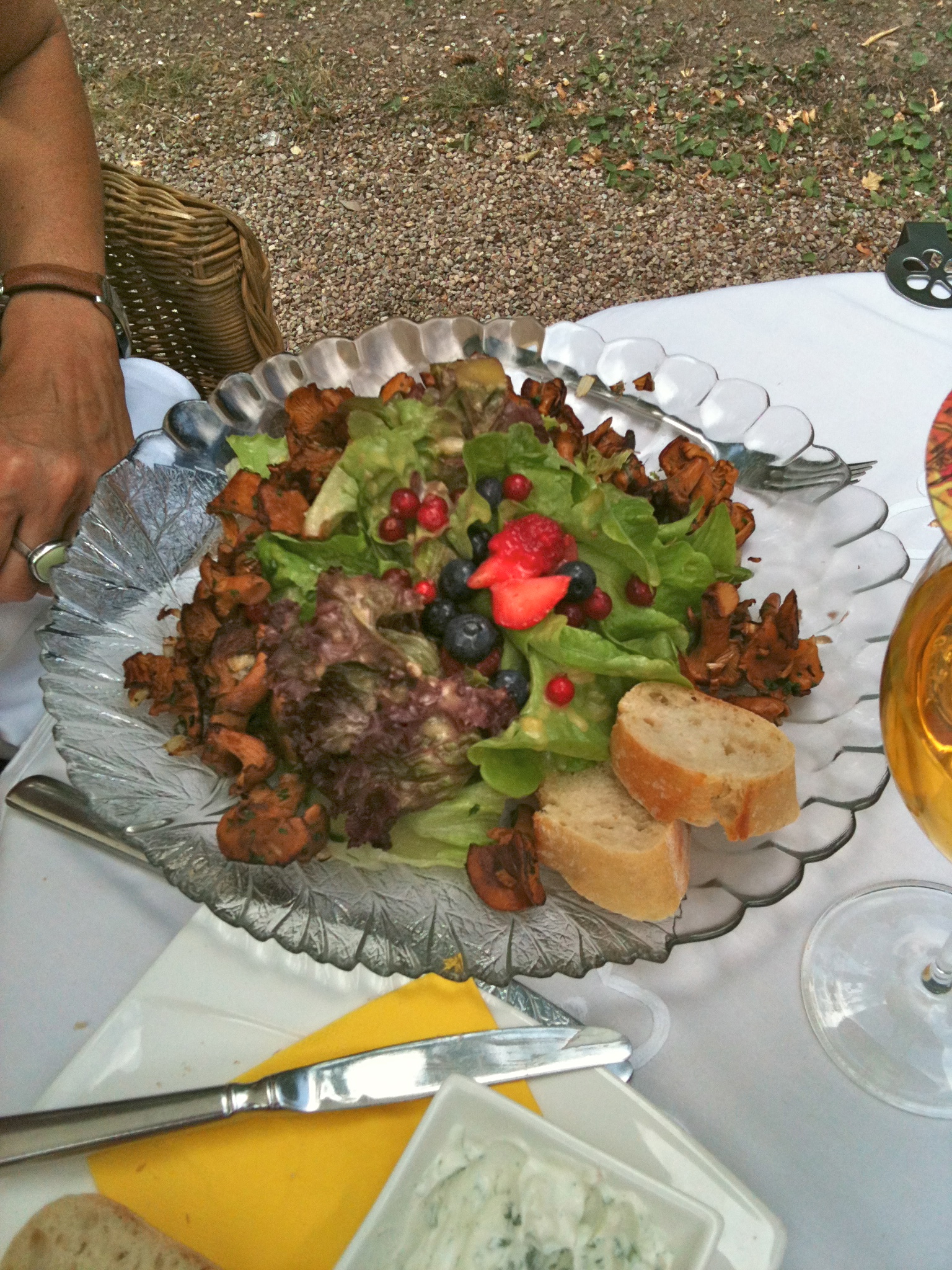 Salat mit Pfifferlingen ...