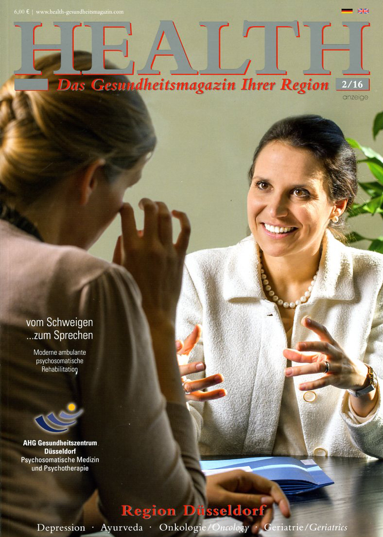 Aktuell Privatpraxis Bergstein in Health, dem Gesundheitsmagazin der Region Düsseldorf.