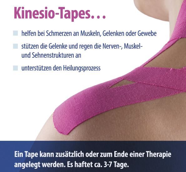 Kinesiotapes unterstützen die Heilungsprozesse