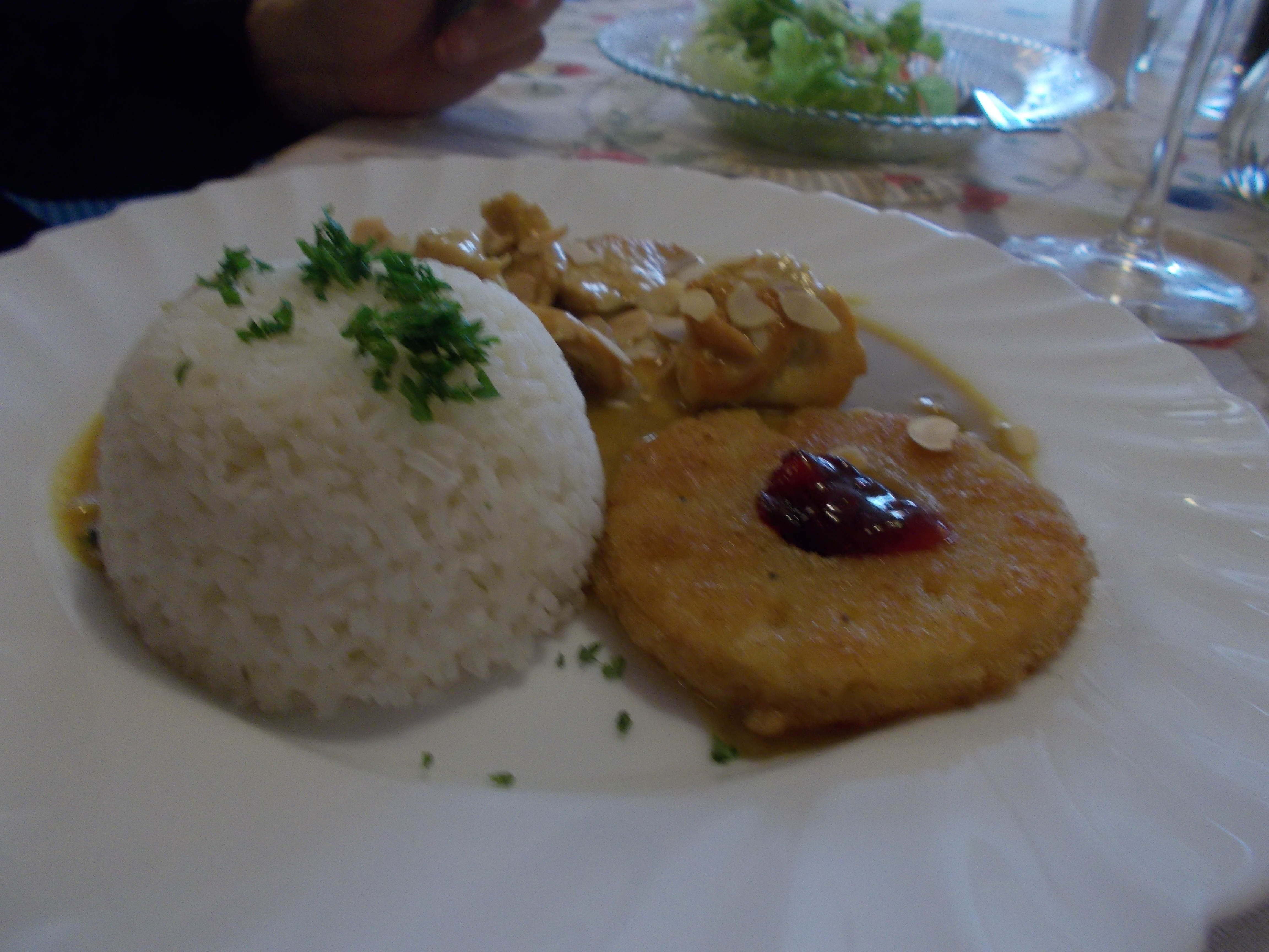Pute mit Reis in Currysauce