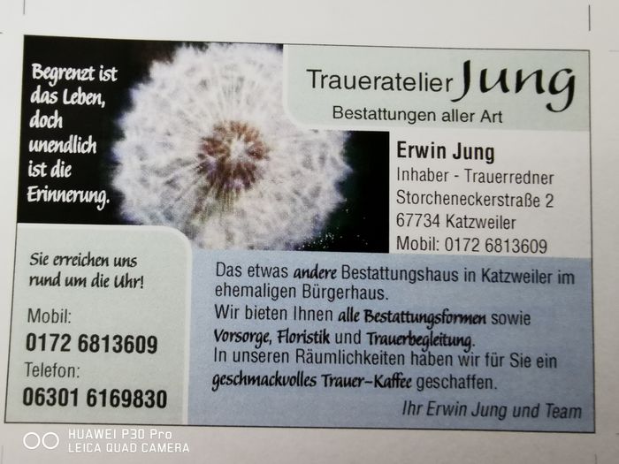 Nutzerbilder Erwin Jung Bestattungen Traueratelier Jung