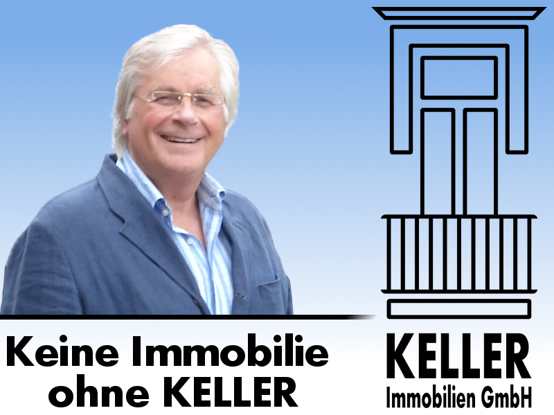 Geschäftsführer, Slogan "Keine Immobilie ohne KELLER" und Logo der KELLER Immobilien GmbH