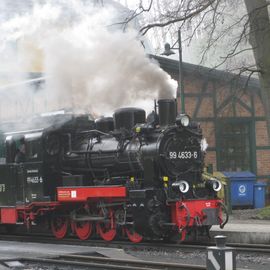Rasender Roland in Göhren am Bahnhof