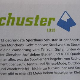 Sporthaus Schuster in München am Marienplatz 
