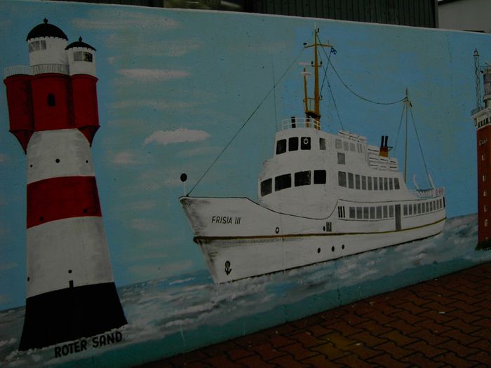 Handgemalt vom Künstler - Gemälde im Hafen von Norderney