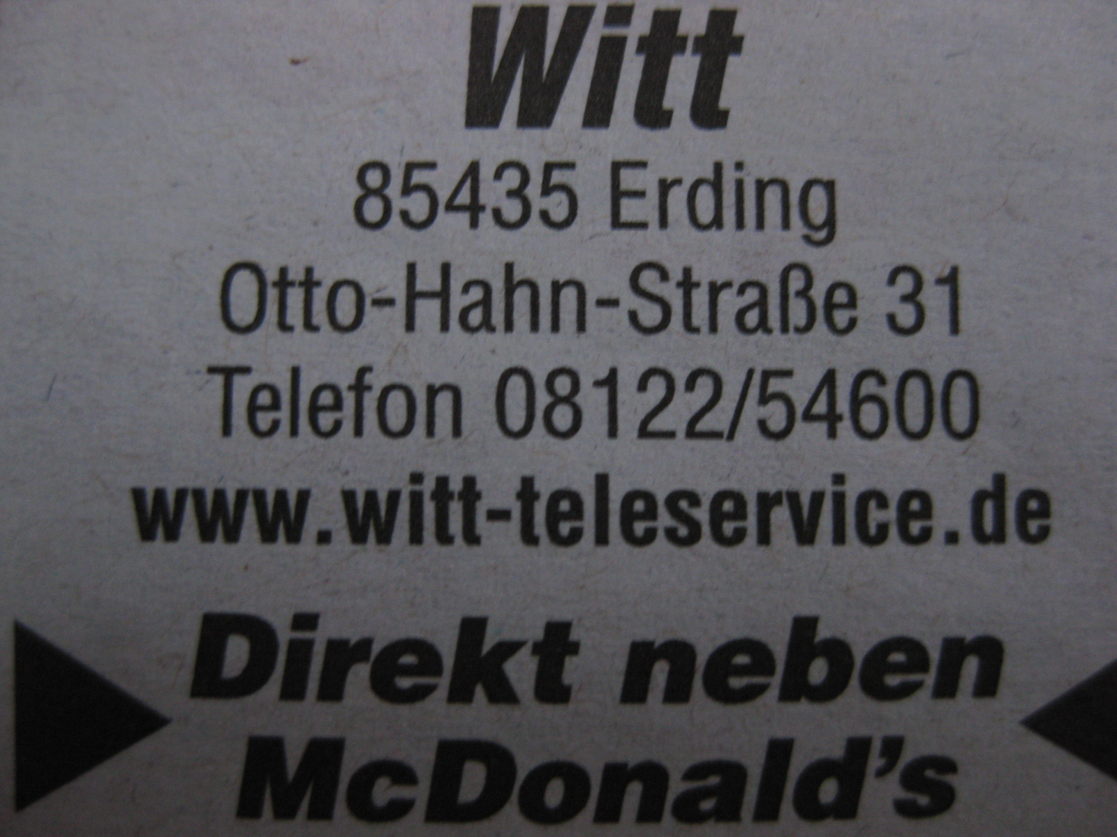 Teleservice Witt - Erich Witt