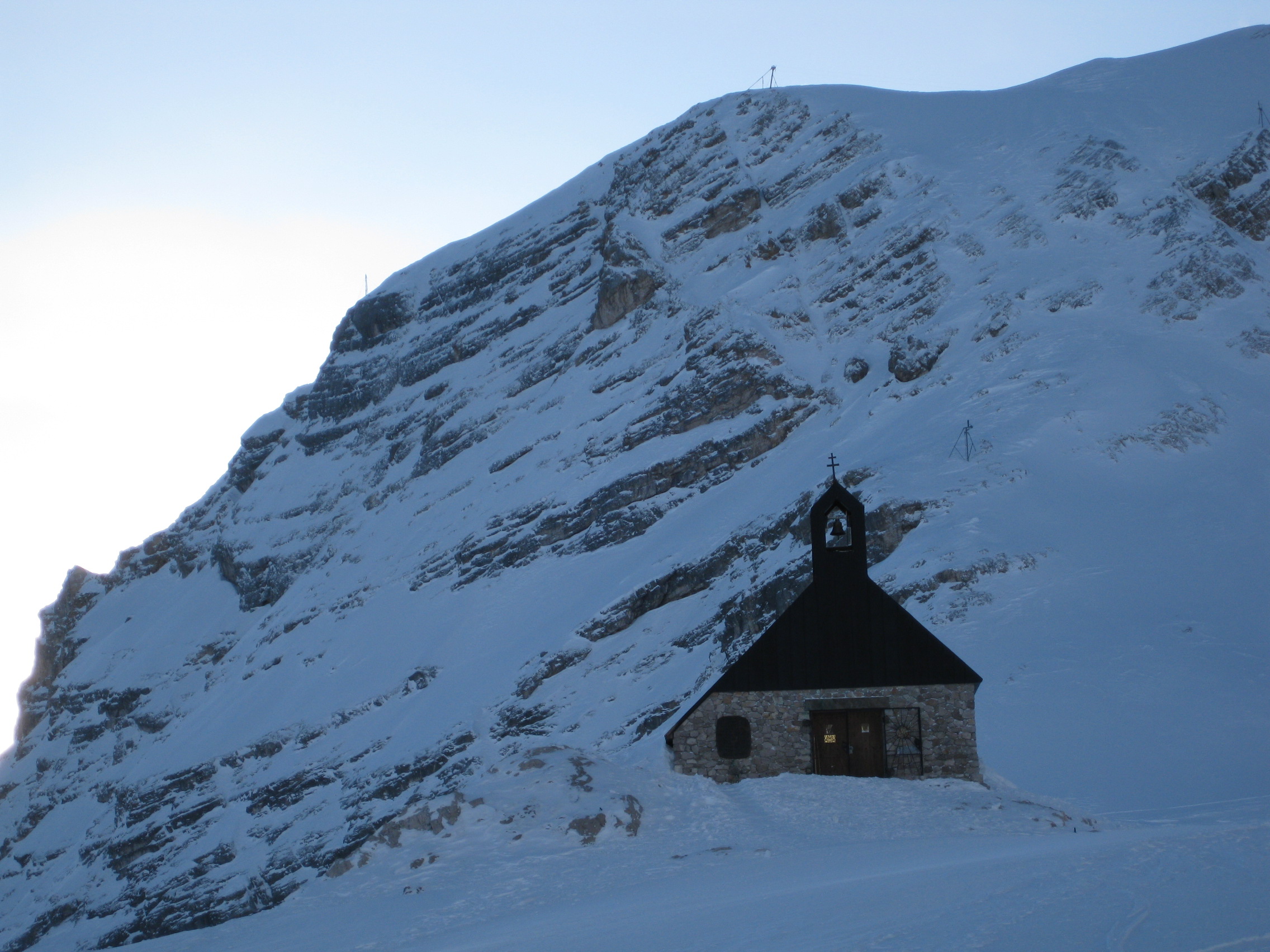 Die Kapelle auf der Zugspitze . . .