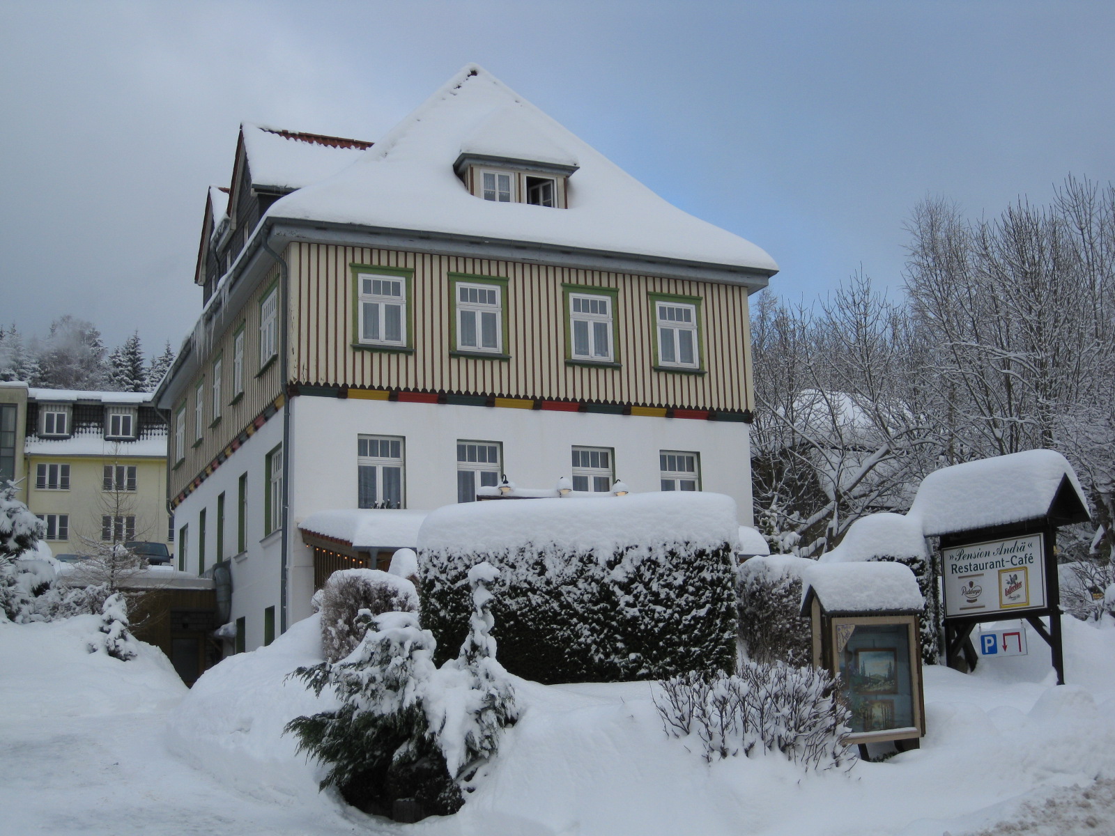 Winterlich sehr schön  Pension Andrä in Schierke