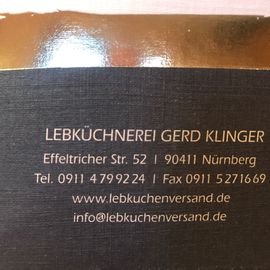 LEBKÜCHNEREI Gerd Klinger in Nürnberg