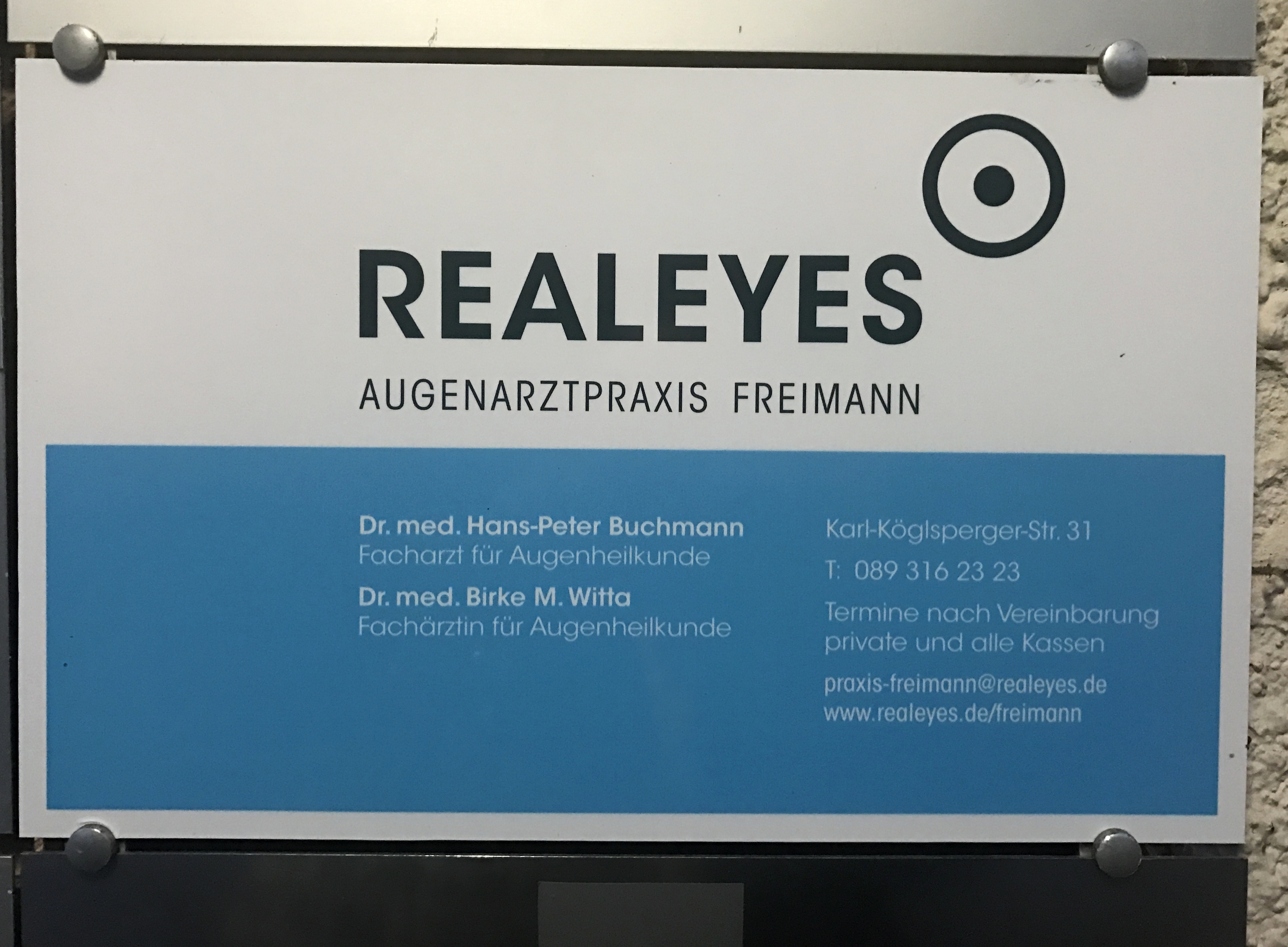 Bild 1 Realeyes Augenarztpraxis Freimann in München