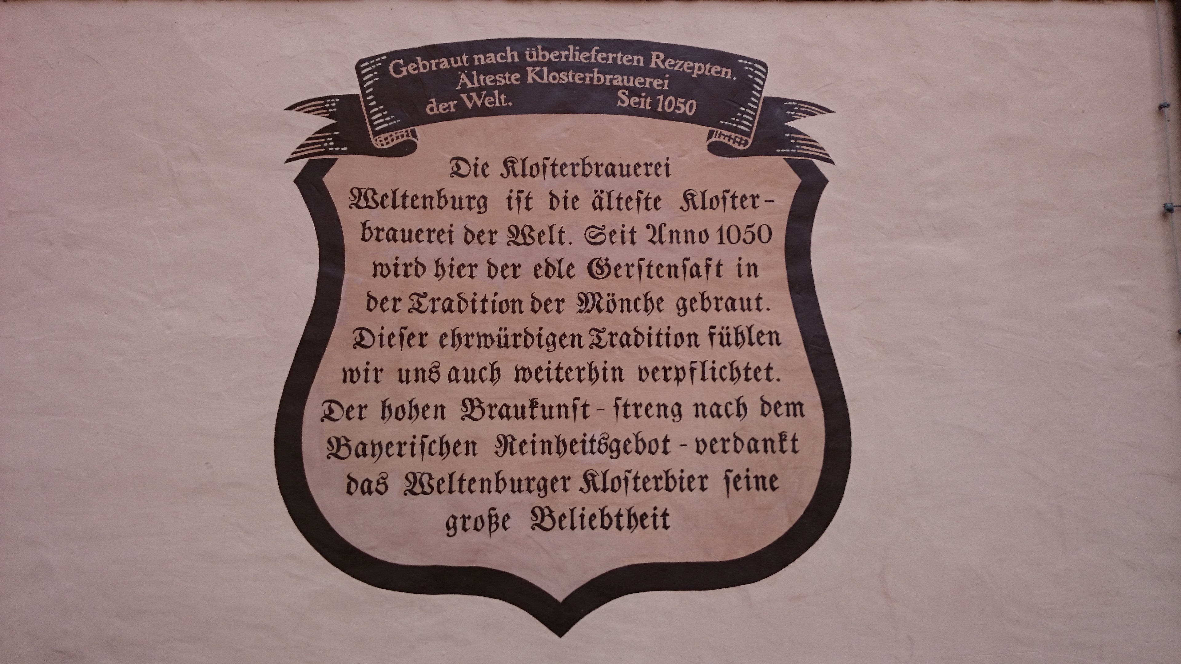 Weltenburger Klosterbier seit 1050