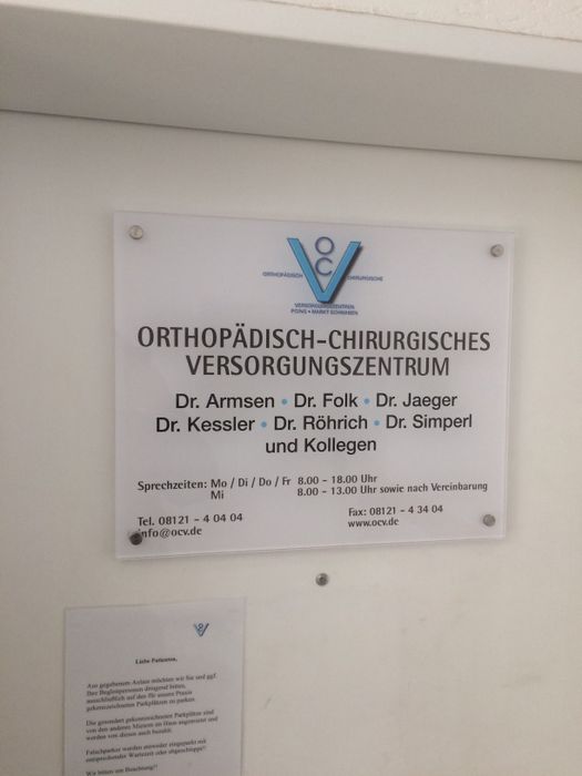 OCV Orthop.-chirurg. Versorgungszentrum Dres.med. Jaeger Grahmann Folk Röhrich Durchgangsärzte