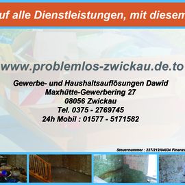 Problemlos-Service Haushaltsauflösungen Inh. Pierre Dawid in Werdau in Sachsen