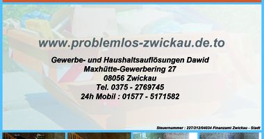 Problemlos-Service Haushaltsauflösungen Inh. Pierre Dawid in Werdau in Sachsen