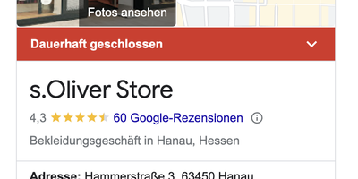 s.Oliver Store in Hanau