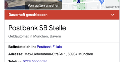 Postbank SB Stelle in München