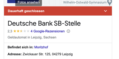 Deutsche Bank SB-Stelle in Leipzig