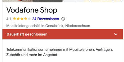 Vodafone Shop in Osnabrück