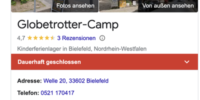 Globetrotter-Camp in Bielefeld