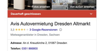 Avis Autovermietung - Dresden in Dresden