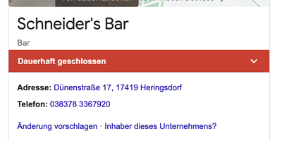 Schneider's Bar in Ahlbeck Gemeinde Ostseebad Heringsdorf