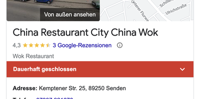 City China Wok in Senden an der Iller