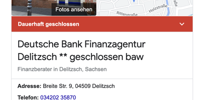 Deutsche Bank Finanzagentur Delitzsch in Delitzsch