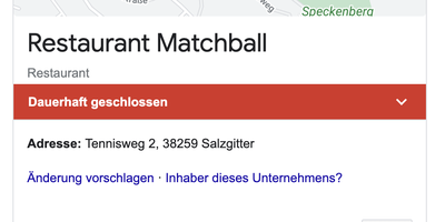 Restaurant Matchball in Bad Stadt Salzgitter
