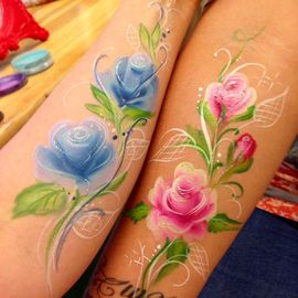 Event-Kinderschminken, Doris Pohl, Tattoo Rosen