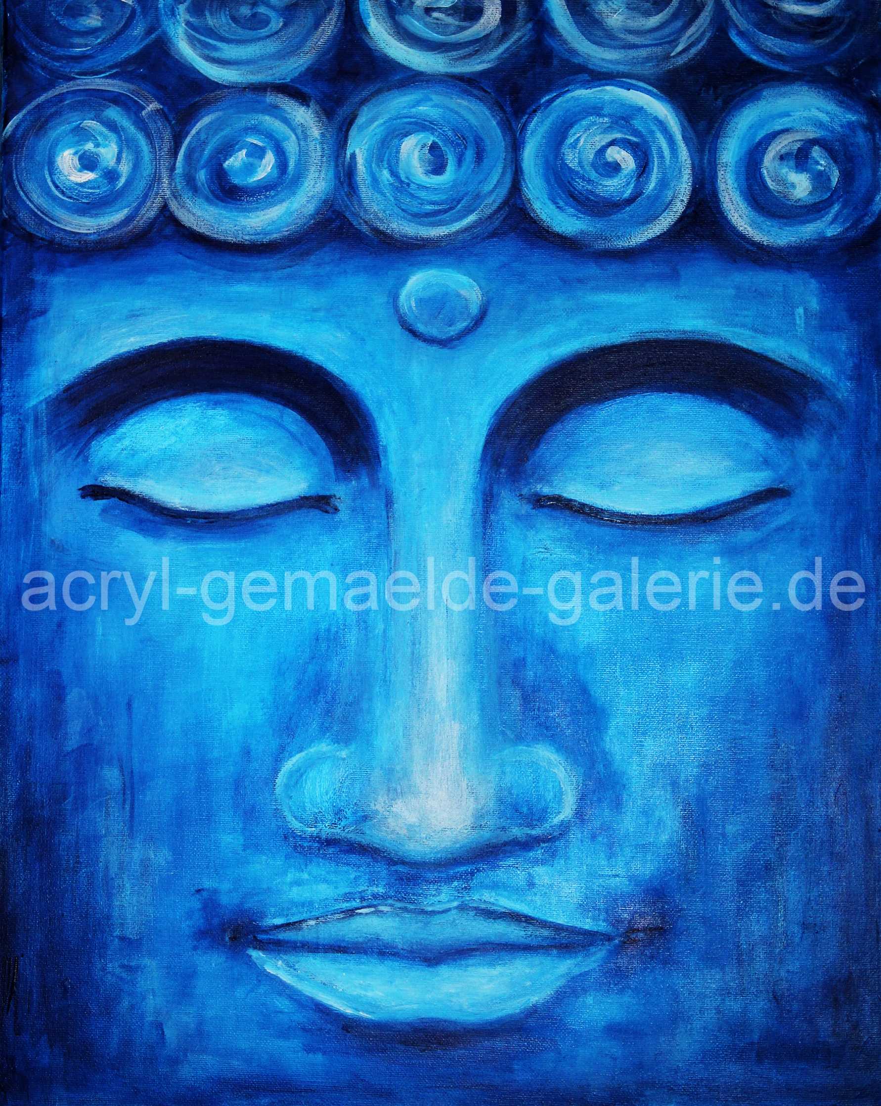 Doris Pohl - Acrylbild - Acrylgemälde ,, Blauer Buddha,,