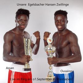 Assan Hansen &amp; Ousainou Hansen. Mehrfache Deutsche Meister! 1. Bundesliga-Olympisches boxen.