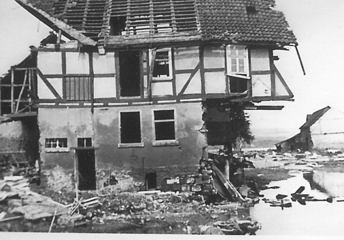 Das zerstörte Affoldern 18.Mai 1943 Foto:Limbacher