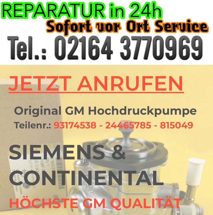 Fa. Schlee Opel GM Hochdruckpumpen Z22YH - Reparatur